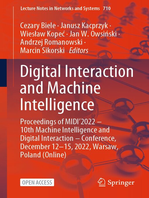 Title details for Digital Interaction and Machine Intelligence by Cezary Biele - Wait list